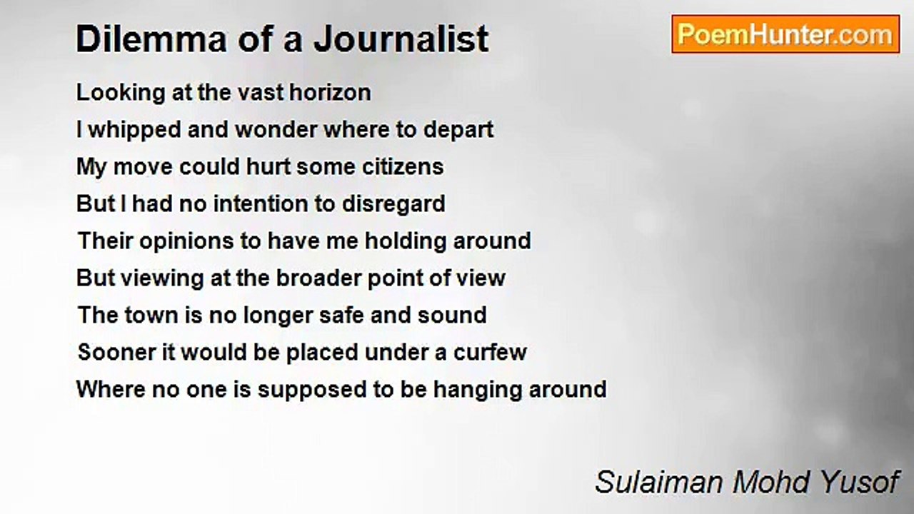 Sulaiman Mohd Yusof - Dilemma of a Journalist