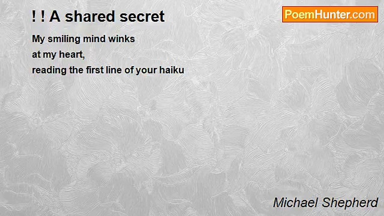Michael Shepherd - ! ! A shared secret