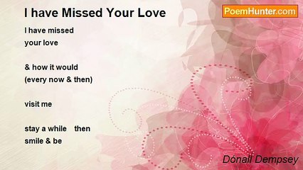 Dónall Dempsey - I have Missed Your Love