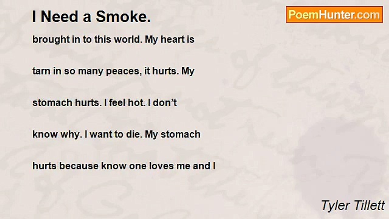 Tyler Tillett - I Need a Smoke.