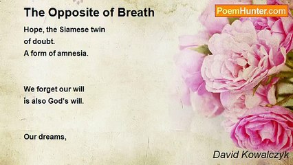 David Kowalczyk - The Opposite of Breath