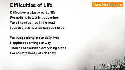 Marilyn Lott - Difficulties of Life