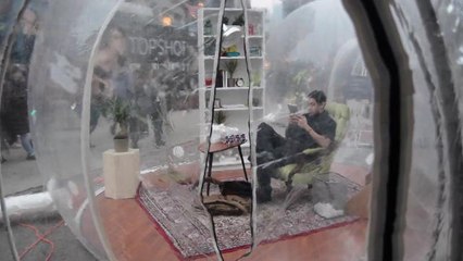 Talkspace Sets Up Giant Bubble in NYC to Promote Texting Therapy
