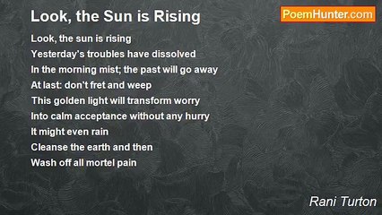 Rani Turton - Look, the Sun is Rising