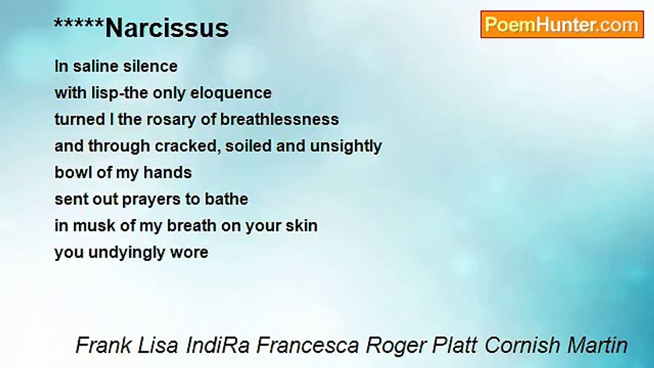 Frank Lisa IndiRa Francesca Roger Platt Cornish Martin - *****Narcissus