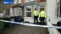 Police officers guard property following series of terror raids