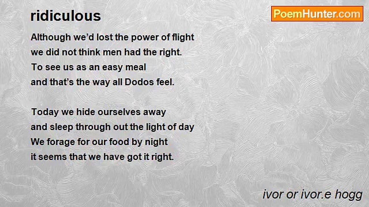 ivor or ivor.e hogg - ridiculous