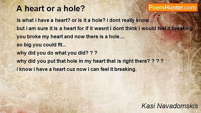 Kasi Navadomskis - A heart or a hole?