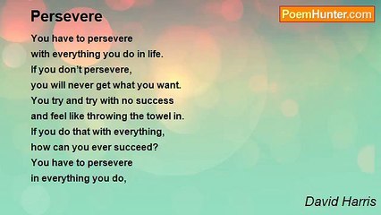 David Harris - Persevere