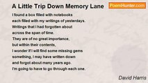 David Harris - A Little Trip Down Memory Lane