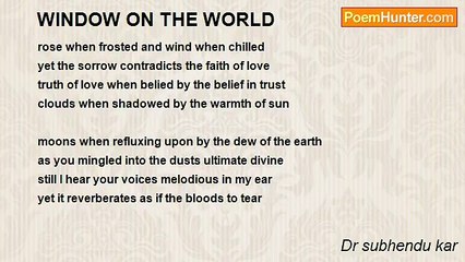 Dr subhendu kar - WINDOW ON THE WORLD