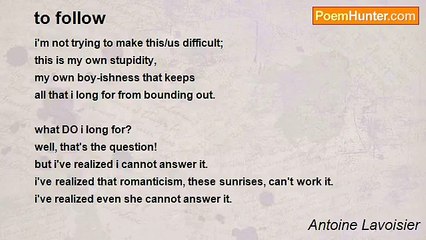Antoine Lavoisier - to follow