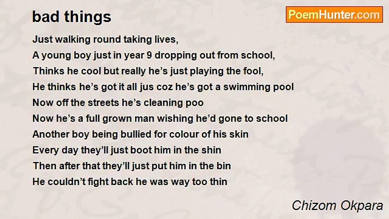 Chizom Okpara - bad things