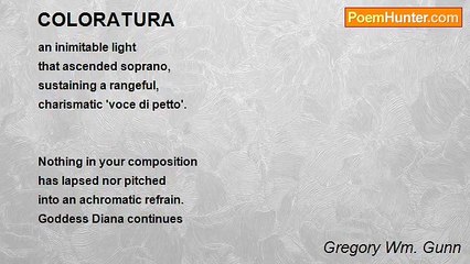 Gregory Wm. Gunn - COLORATURA