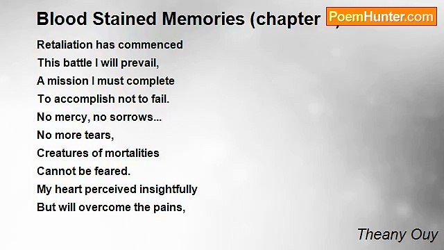 Theany Ouy - Blood Stained Memories (chapter 3)