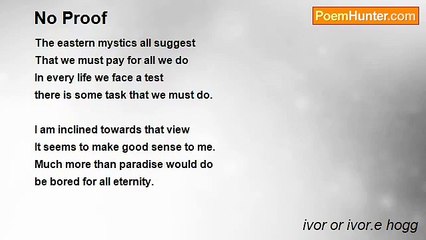 ivor or ivor.e hogg - No Proof