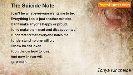 Tonya Kincheloe - The Suicide Note