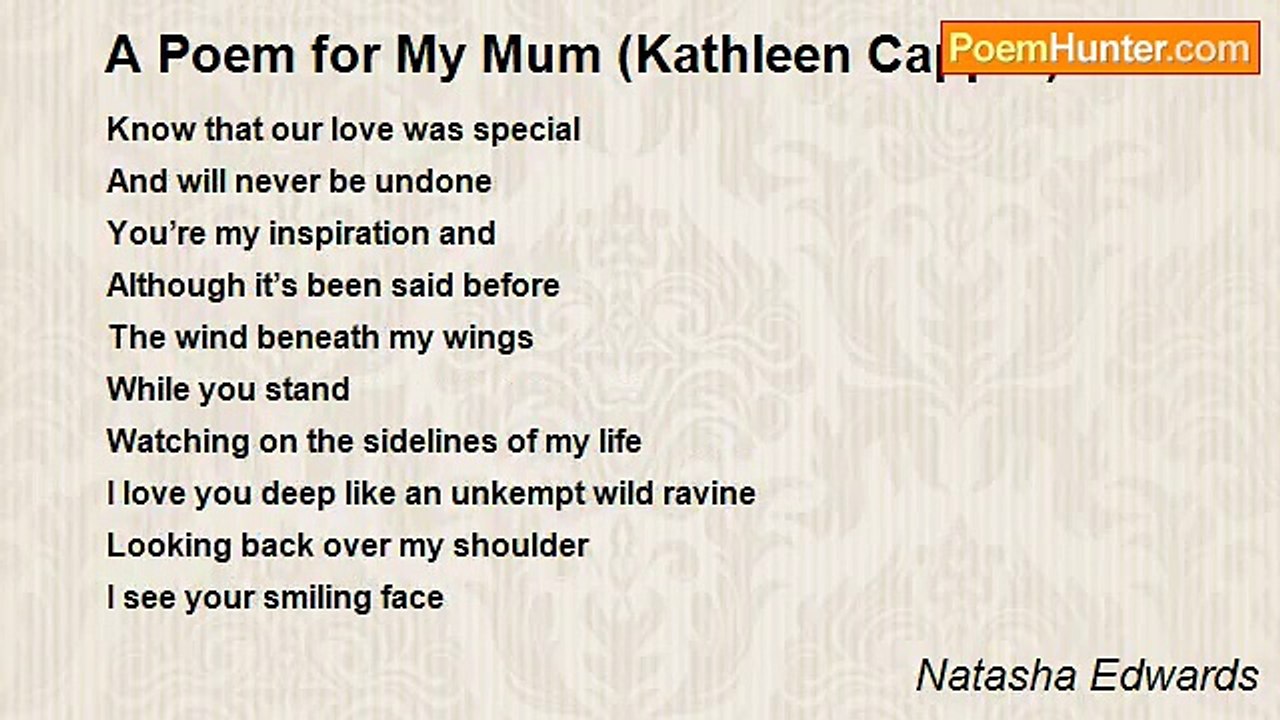 Natasha Edwards - A Poem for My Mum (Kathleen Capper)