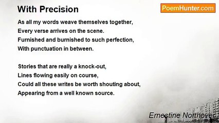 Ernestine Northover - With Precision