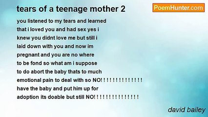 david bailey - tears of a teenage mother 2