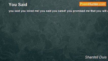 Shantell Duis - You Said