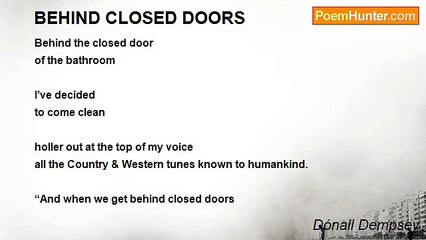 Dónall Dempsey - BEHIND CLOSED DOORS