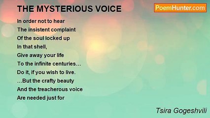 Tsira Gogeshvili - THE MYSTERIOUS VOICE