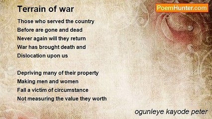 ogunleye kayode peter - Terrain of war