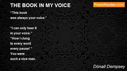 Dónall Dempsey - THE BOOK IN MY VOICE