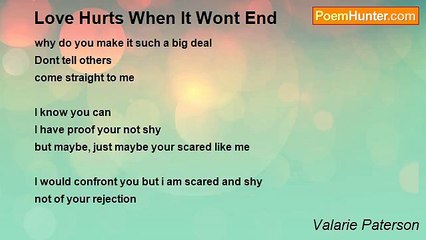 Valarie Paterson - Love Hurts When It Wont End