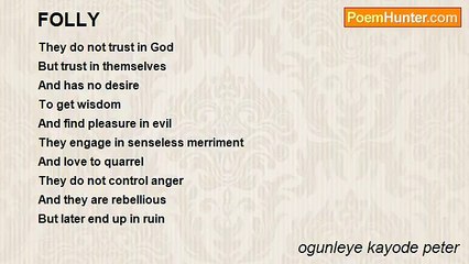 ogunleye kayode peter - FOLLY