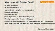 Ramona Thompson - Abortions Kill Babies Dead!