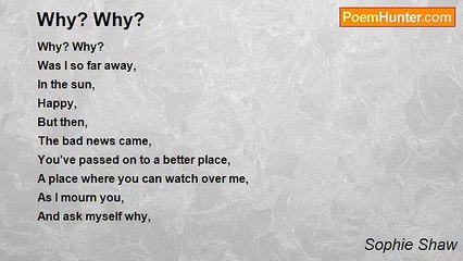 Sophie Shaw - Why? Why?