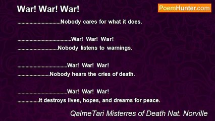 QalmeTari Misterres of Death Nat. Norville - War! War! War!