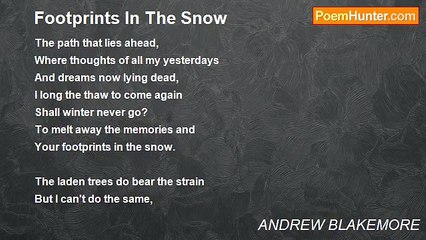 ANDREW BLAKEMORE - Footprints In The Snow