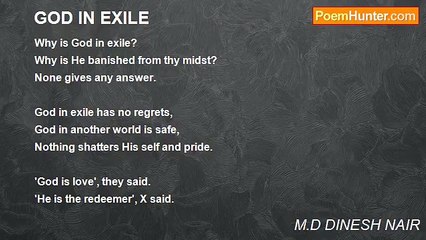 M.D DINESH NAIR - GOD IN EXILE