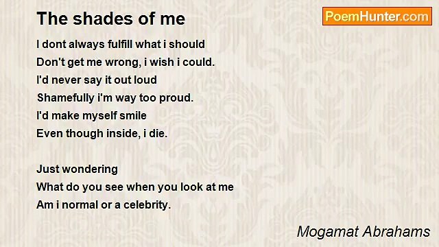 Mogamat Abrahams - The shades of me