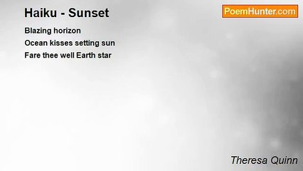 Theresa Quinn - Haiku - Sunset