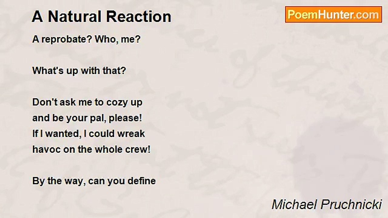 Michael Pruchnicki - A Natural Reaction