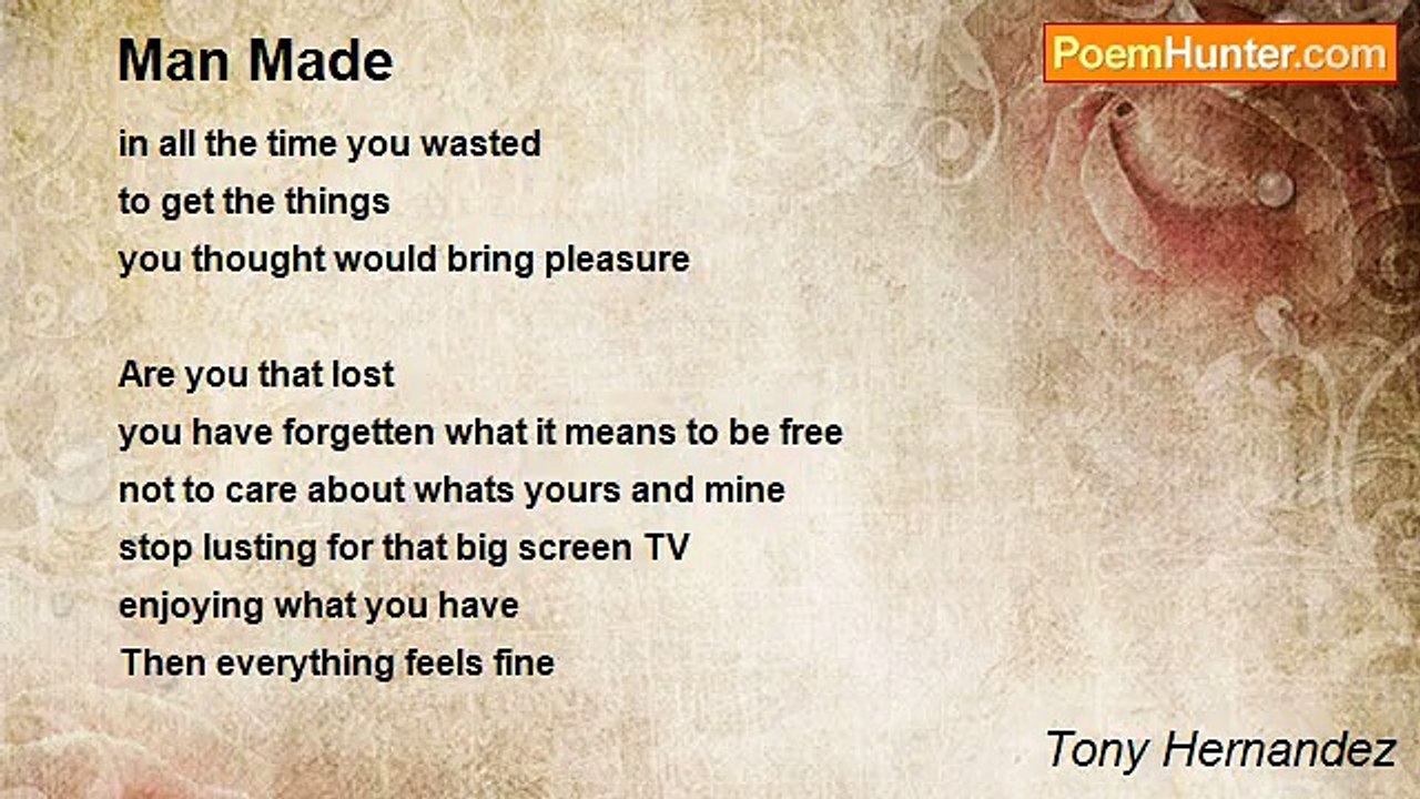 Tony Hernandez - Man Made