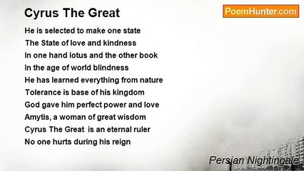 Persian Nightingale - Cyrus The Great