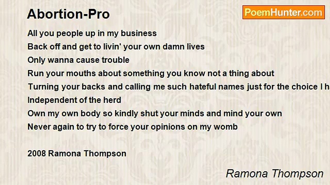 Ramona Thompson - Abortion-Pro