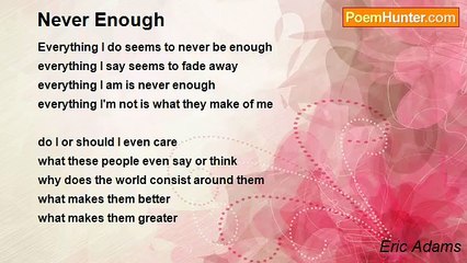Eric Adams - Never Enough
