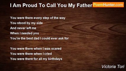 Victoria Tori - I Am Proud To Call You My Father