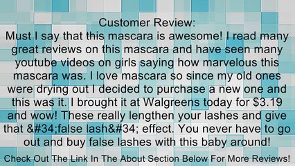 Jordana Best Lash Extreme Volumizing Mascara 0.3 Ounces Review