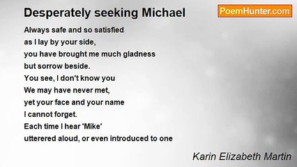 Karin Elizabeth Martin - Desperately seeking Michael