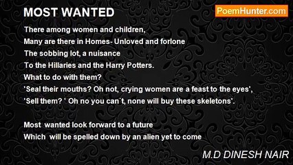 M.D DINESH NAIR - MOST WANTED