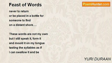 YURI DURAAN - Feast of Words