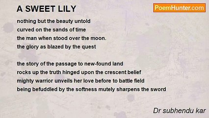 Dr subhendu kar - A SWEET LILY
