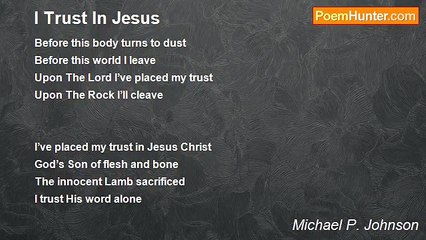Michael P. Johnson - I Trust In Jesus